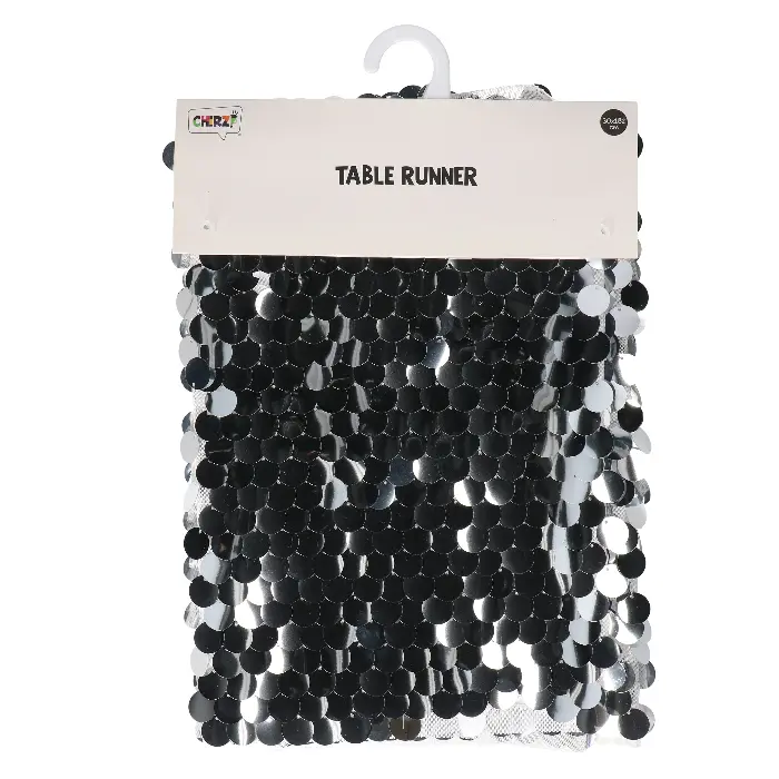 Tafelloper zilver 30 x 182 cm
