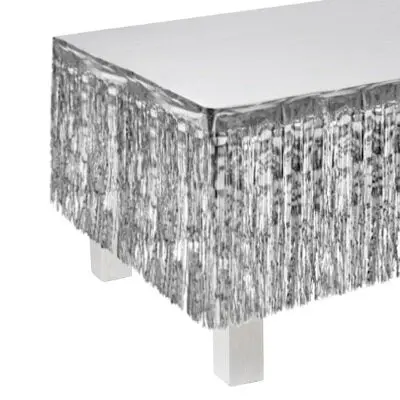 Tafelrok folie zilver 34cm x 6m