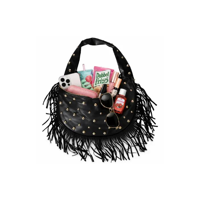 Tas cowboy zwart met studs