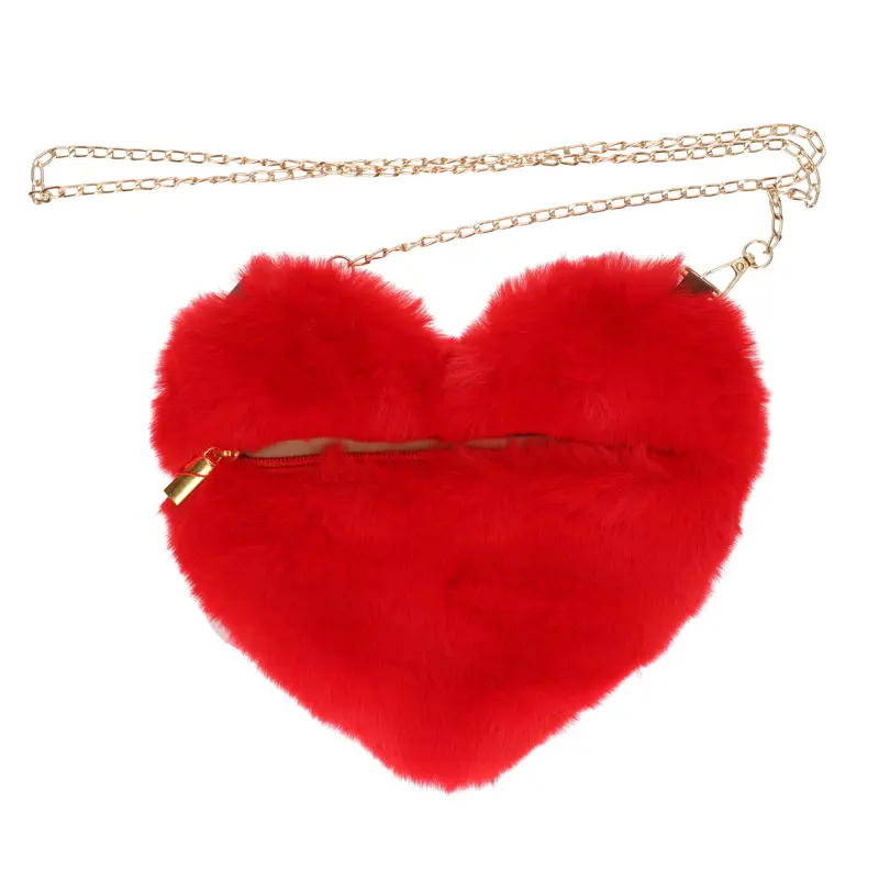 Tas hart fluffy rood