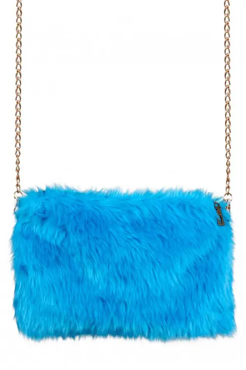 Tasje pluche blauw