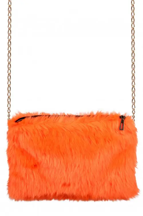 Tasje pluche oranje