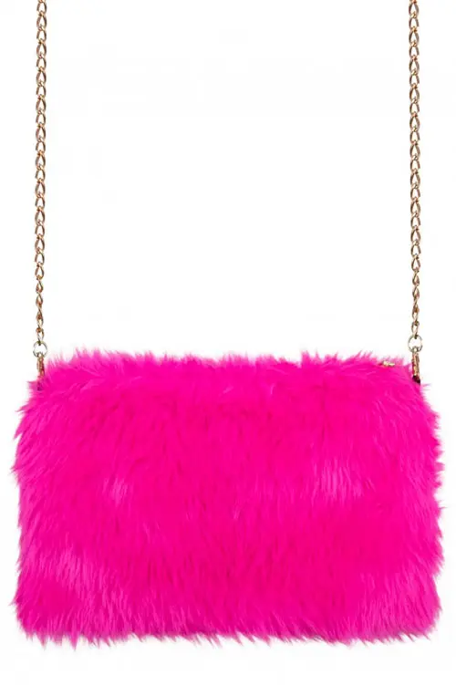 Tasje pluche roze