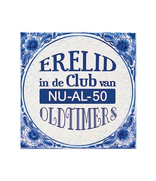 Tegel Delfts blauw - 50 jaar