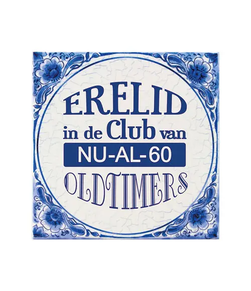 Tegel Delfts blauw - 60 jaar
