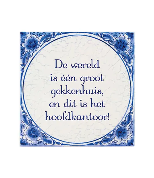 Tegel Delfts blauw - Gekkenhuis