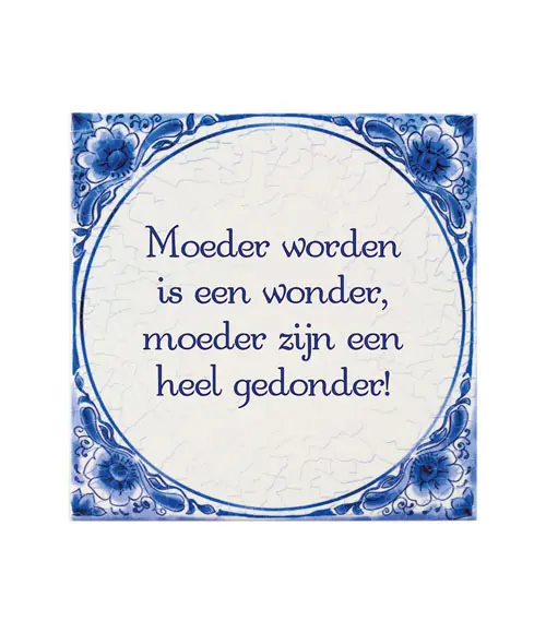 Tegel Delfts blauw - Moeder worden