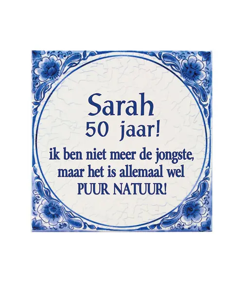 Tegel Delfts blauw - Sarah