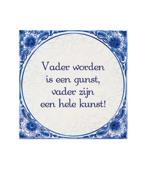 Tegel Delfts blauw - Vader worden