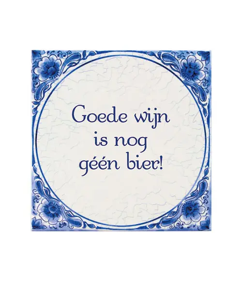 Tegel Delfts blauw - Wijn