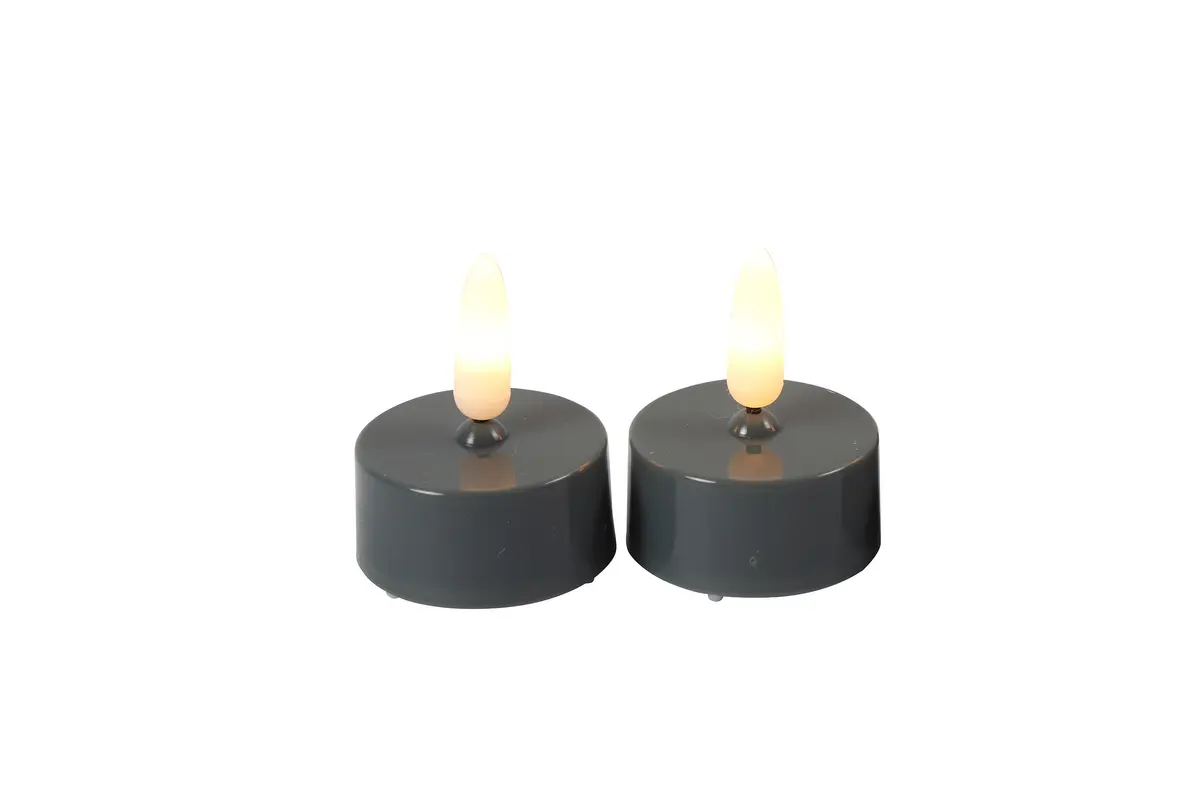 Theelicht Ø3,8CM LED ro Élégance s2 grijs