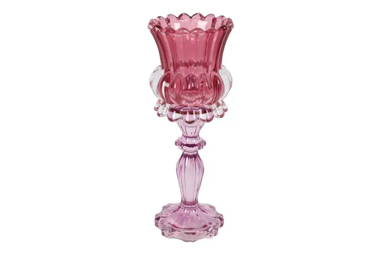 Theelichth op voet Annemarie L veelkleurig-L9,5B9,5H26,5CM