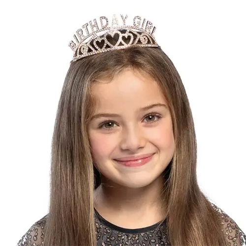 Tiara Birthday girl metaal
