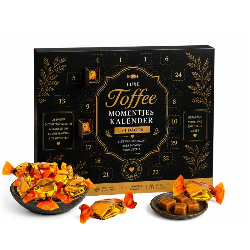 Toffee Momentjes Kalender | 24 premium toffees | Wagemakers