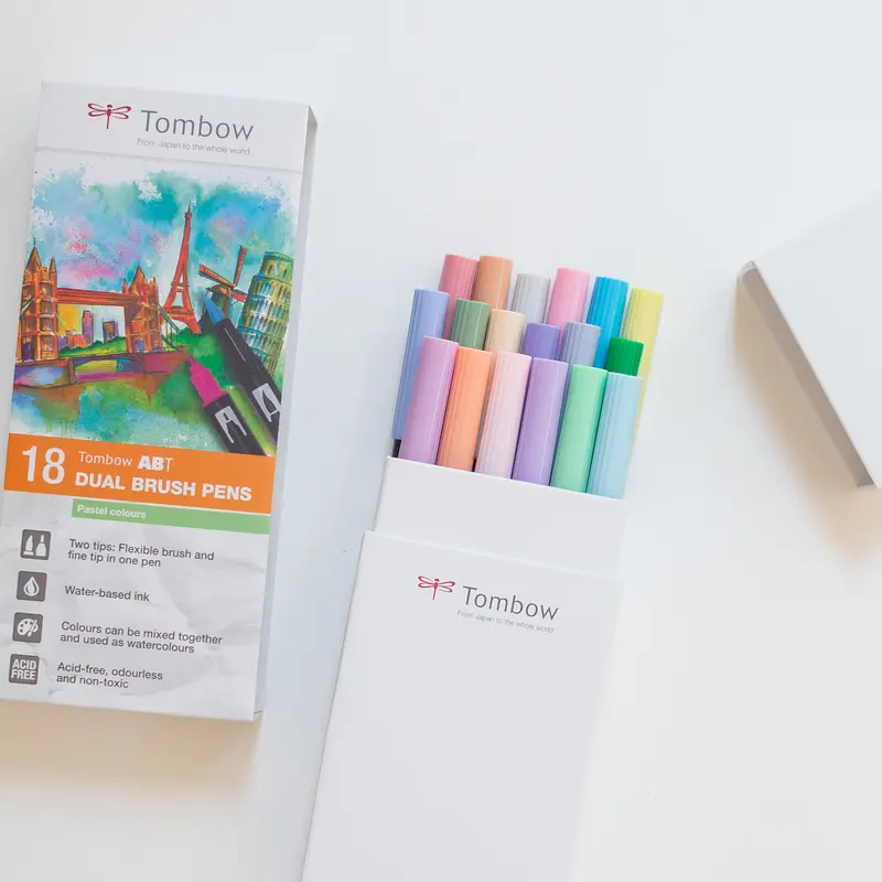 Tombow Dual Brush ABT set 18 Pastels