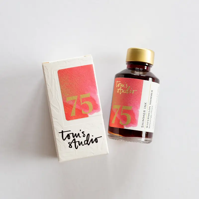 Tom's Studio Fountain Pen Ink 75 Watermelon (Shimmer)