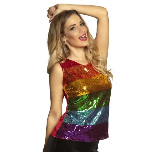 Top pailletten regenboog mt. M