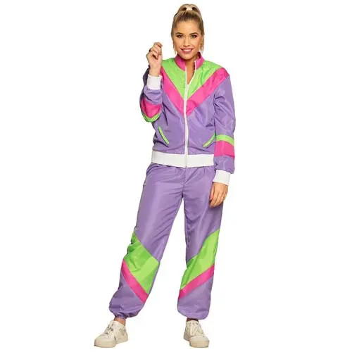 Trainingspak Retro babe paars mt. S