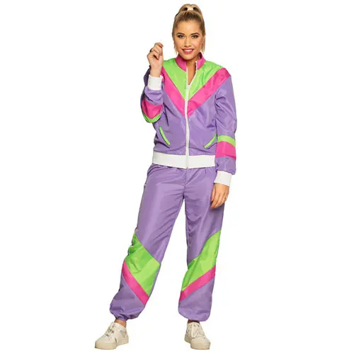 Trainingspak Retro babe paars mt. XL