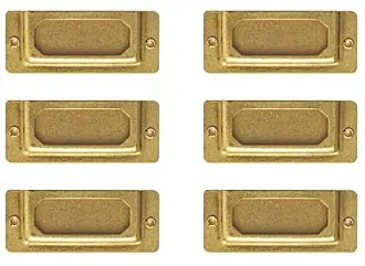 Traveler's Brass Label Plate (6 stuks)