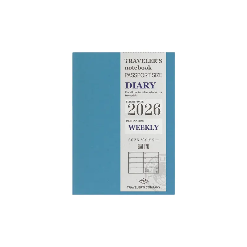 Traveler's Company Navulling 2026 Weekly Diary Passport