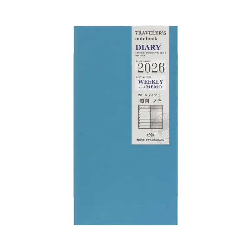 Traveler's Company Navulling 2026 Weekly + Memo Diary Regular