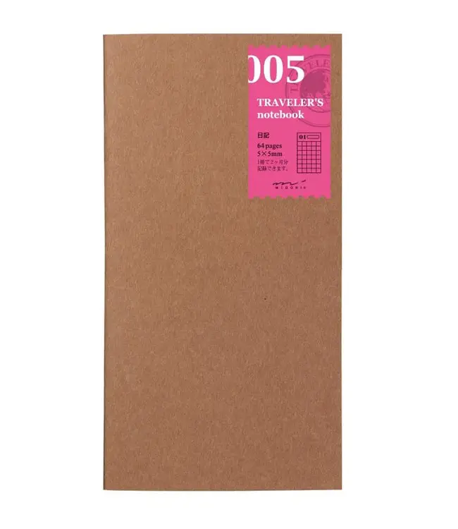 Traveler's Company Vulling Regular 005 Free Diary Notitieboek