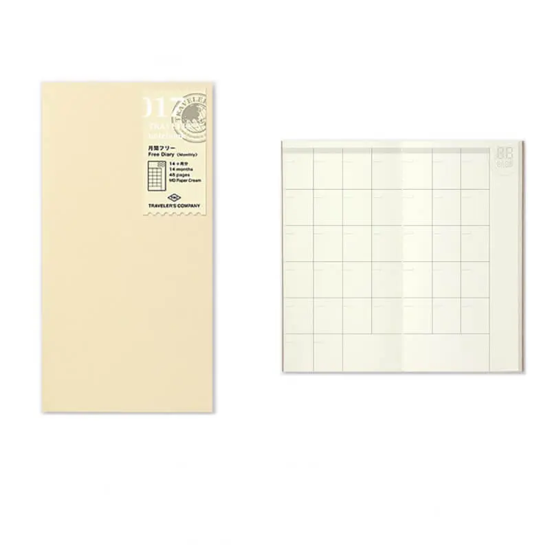 Traveler's Company Vulling Regular 017 Free Diary Month Notitieboek