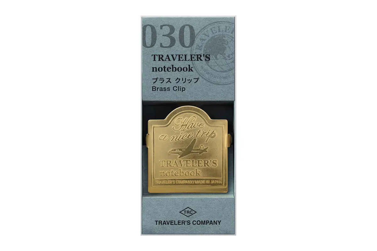 Traveler's Notebook 030 - Brass Clip airplane