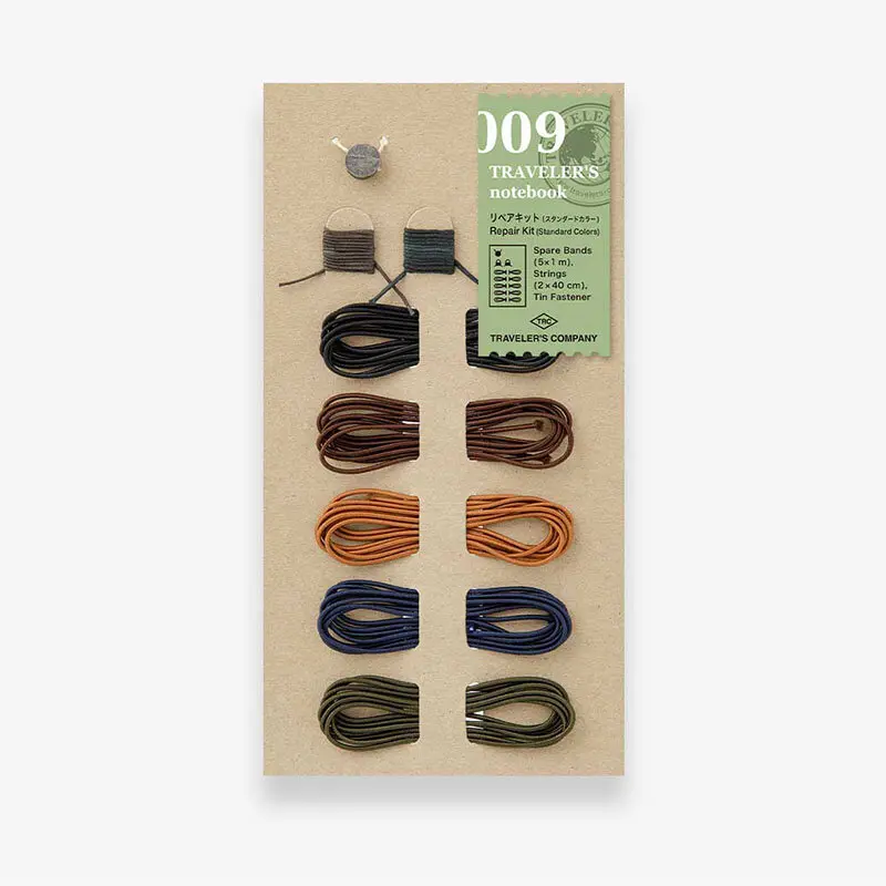 Traveler’s Notebook repair kit 009, spare bands, standard colours