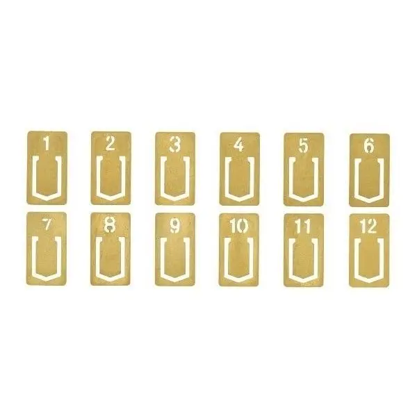 Traveler's'S Brass Number Clips (12 stuks)