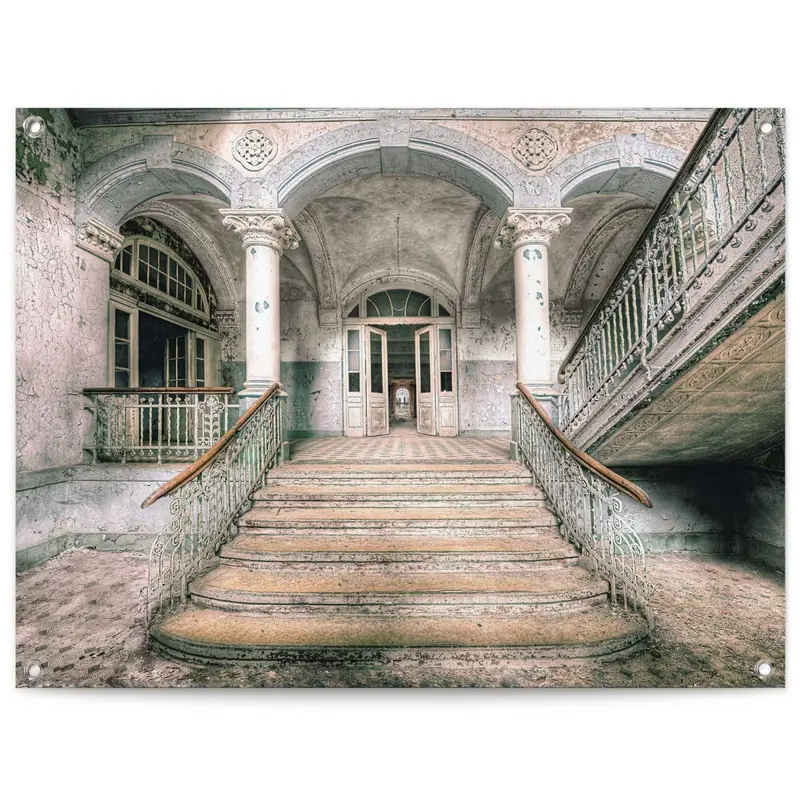 Tuinposter Abandoned Entrance 60x80