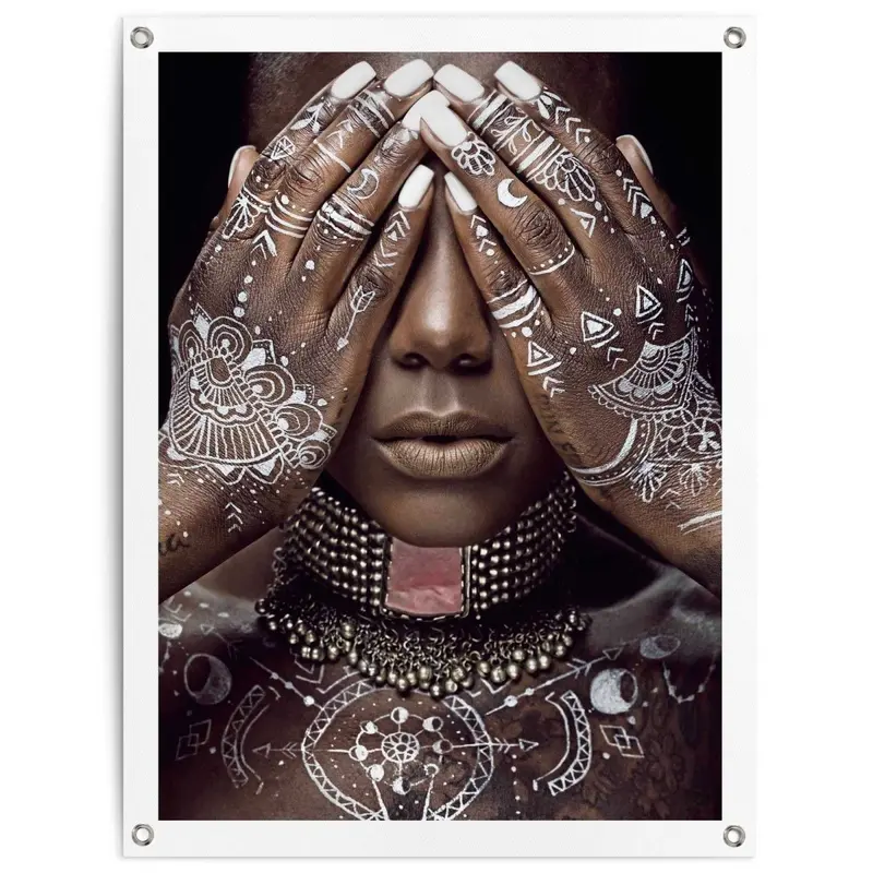 Tuinposter Afrikaanse Vrouw 80x60