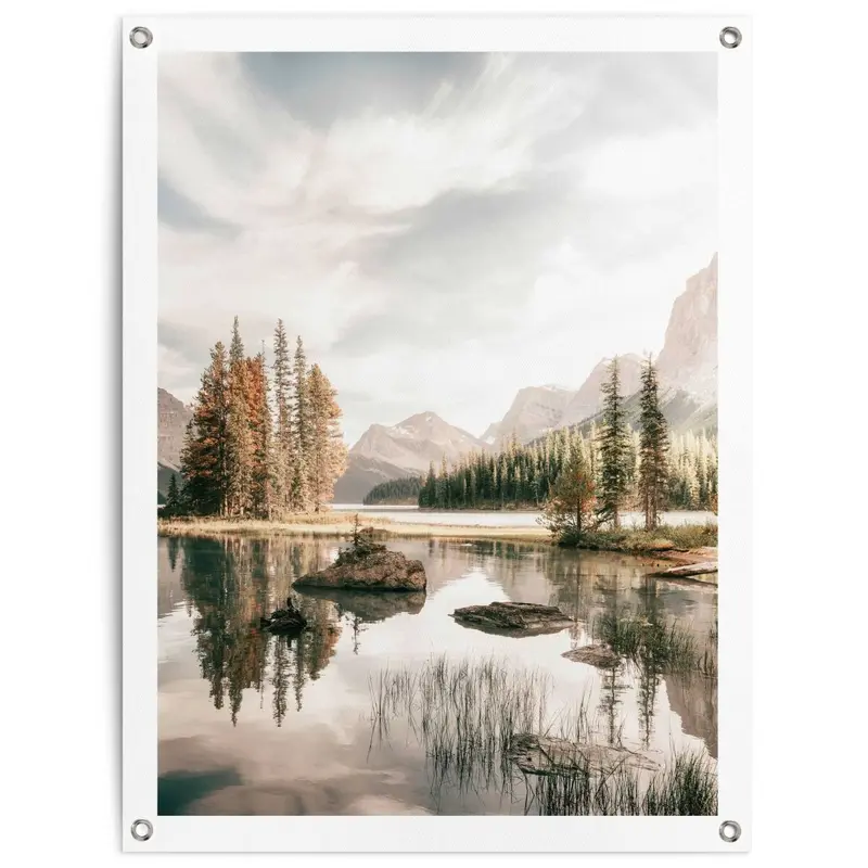 Tuinposter Bergmeer 80x60