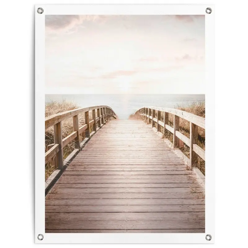 Tuinposter Brug naar het strand 80x60