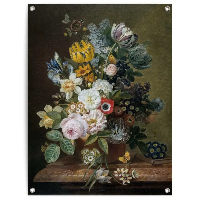 Tuinposter Eelkema Stilleven met bloemen 80x60
