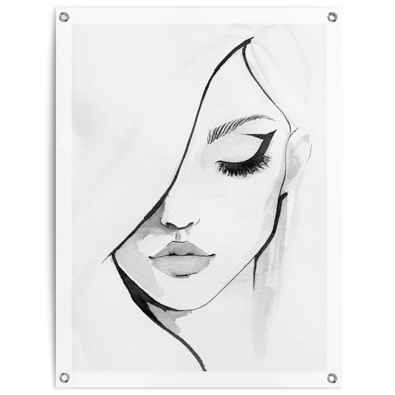Tuinposter Gezicht 80x60