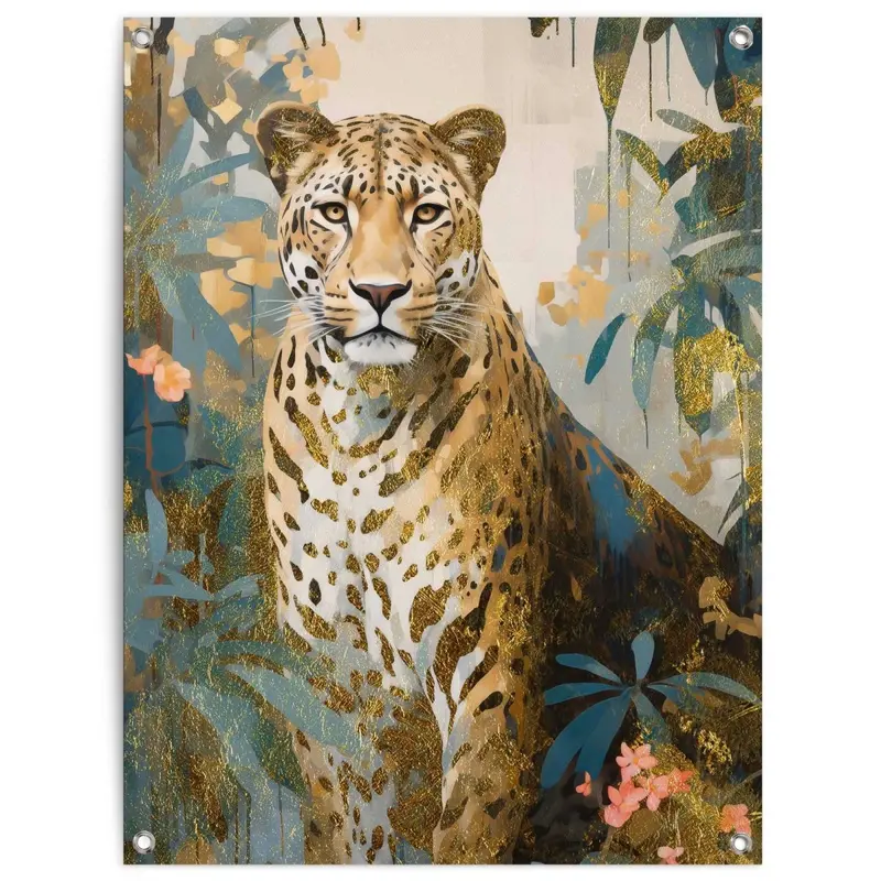 Tuinposter Gold Cat 80x60