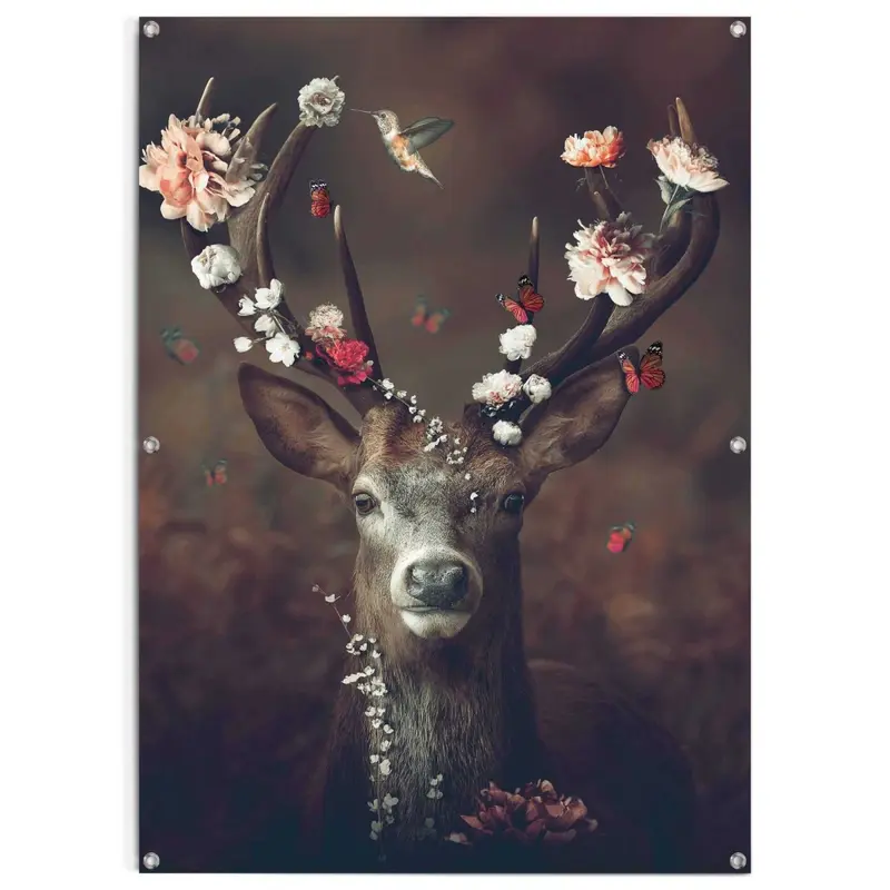Tuinposter Hert 140x100