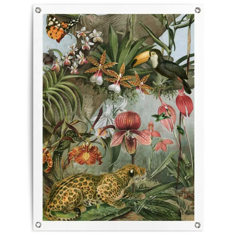 Tuinposter Jungle Flowers 80x60