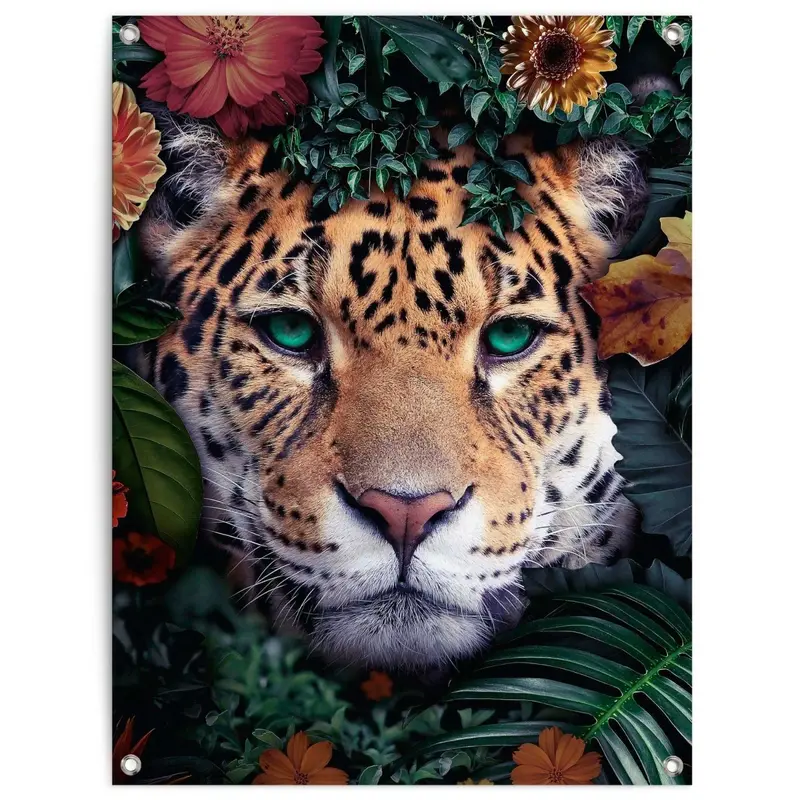 Tuinposter Jungle luipaard 80x60