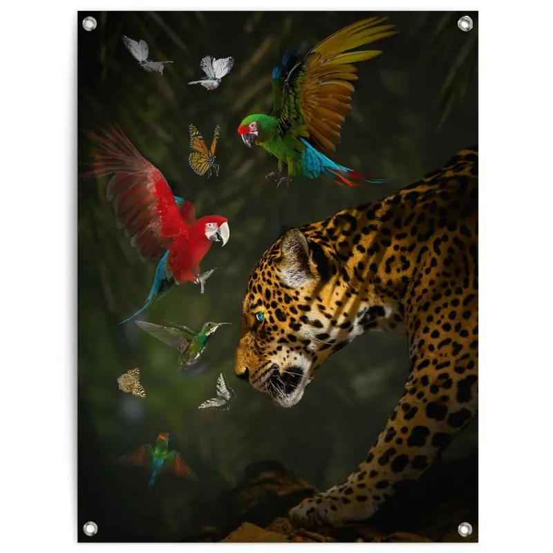 Tuinposter Jungledieren 80x60