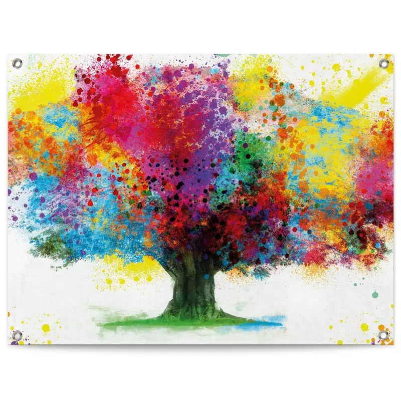Tuinposter Kleurrijke boom 60x80