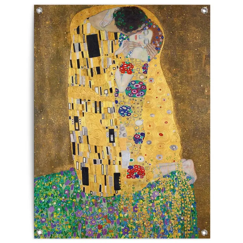 Tuinposter Klimt De Kus 80x60