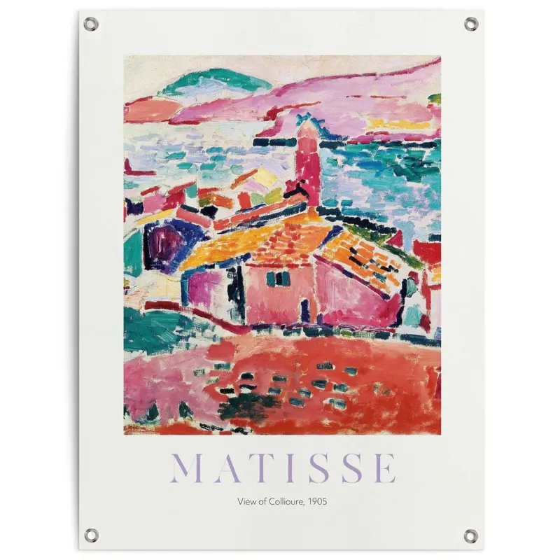 Tuinposter Matisse - Les toits de Collioure 80x60