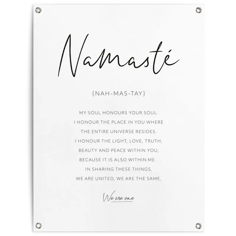 Tuinposter Namasté 80x60
