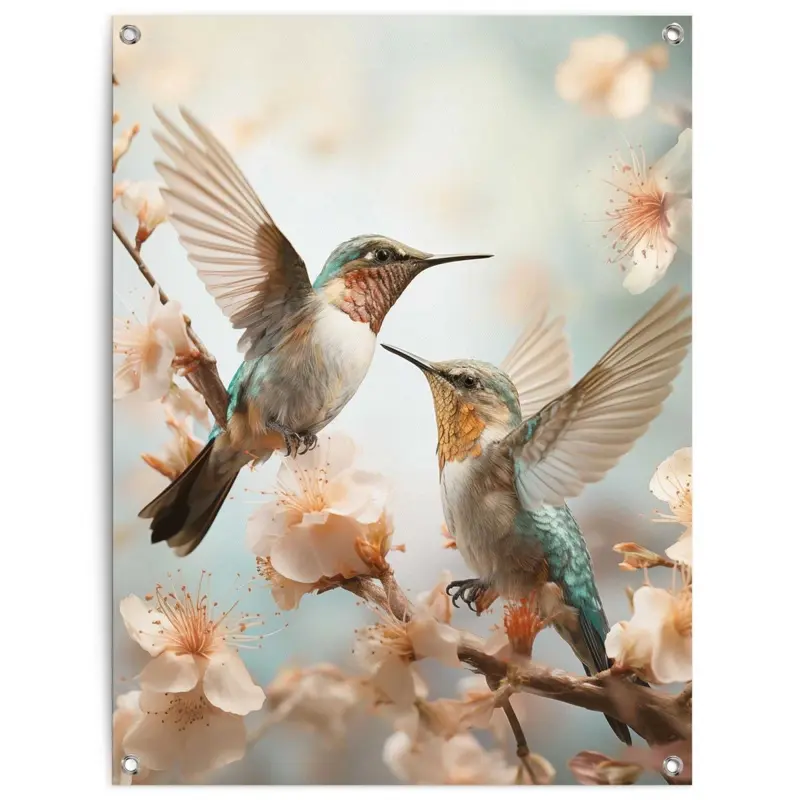 Tuinposter Spring Birds 80x60