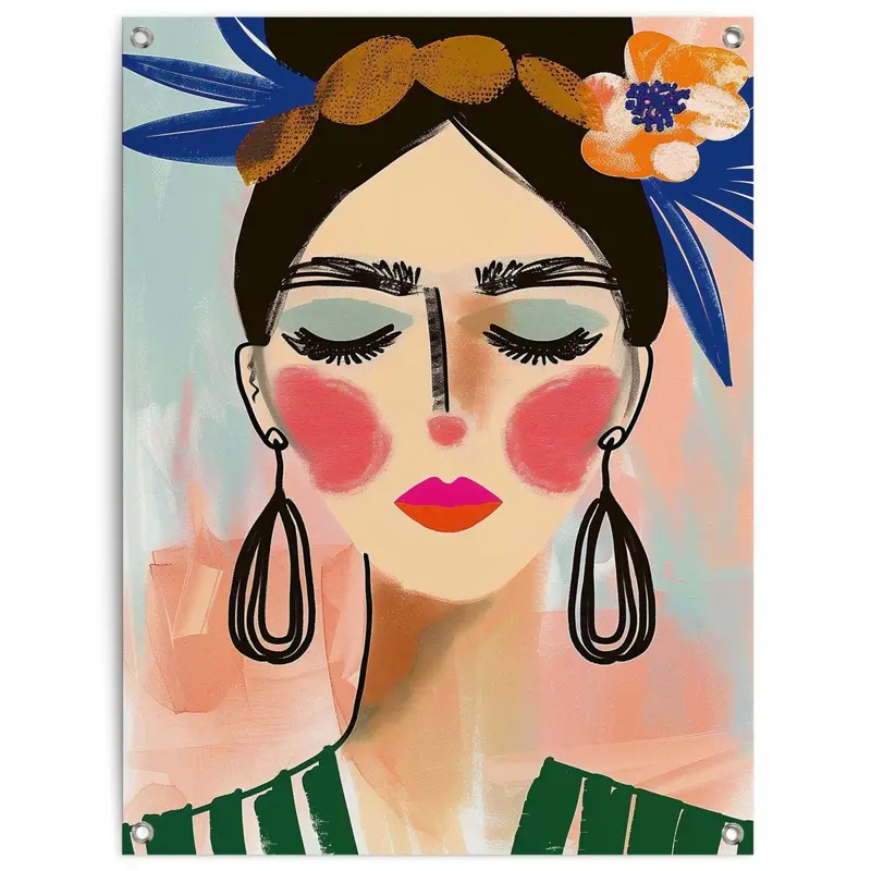 Tuinposter Spring Face 80x60