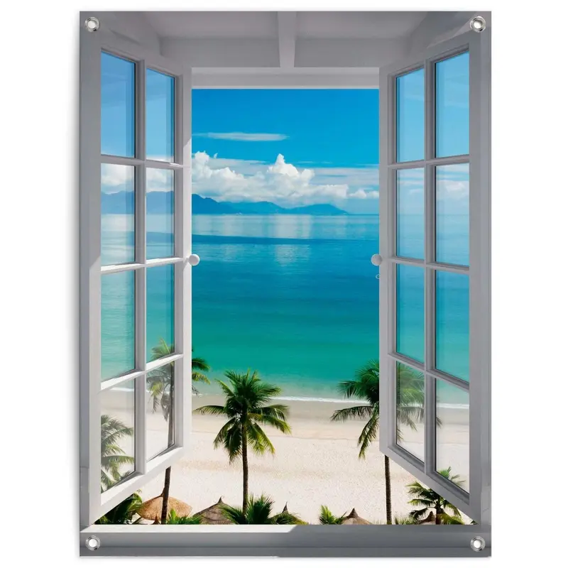 Tuinposter Uitzicht over zee 80x60