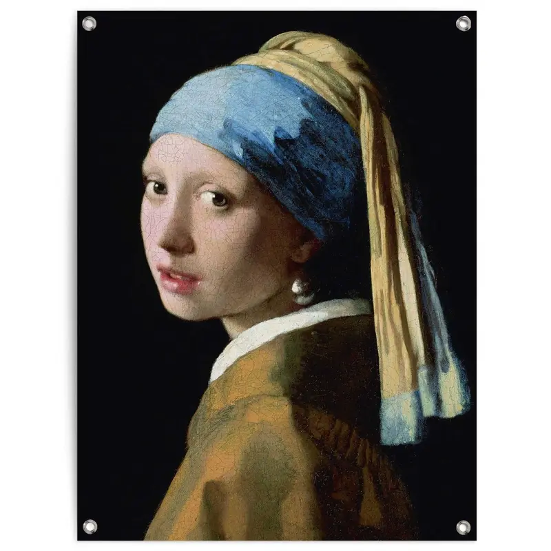 Tuinposter Vermeer Meisje met de parel 80x60